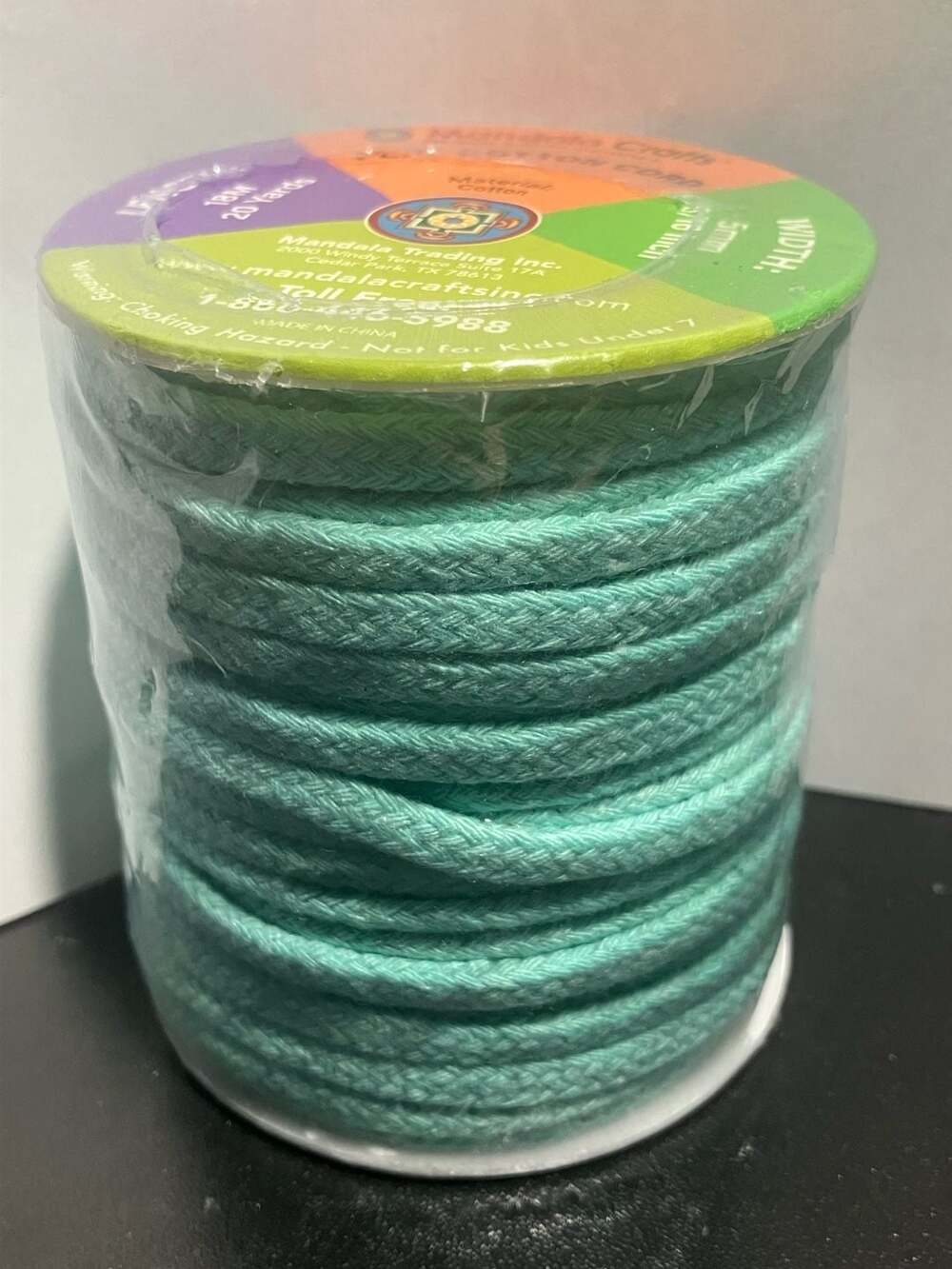 Mint | Mandala Crafts 3/8” Flat Cotton Drawstring ~20 Yards
